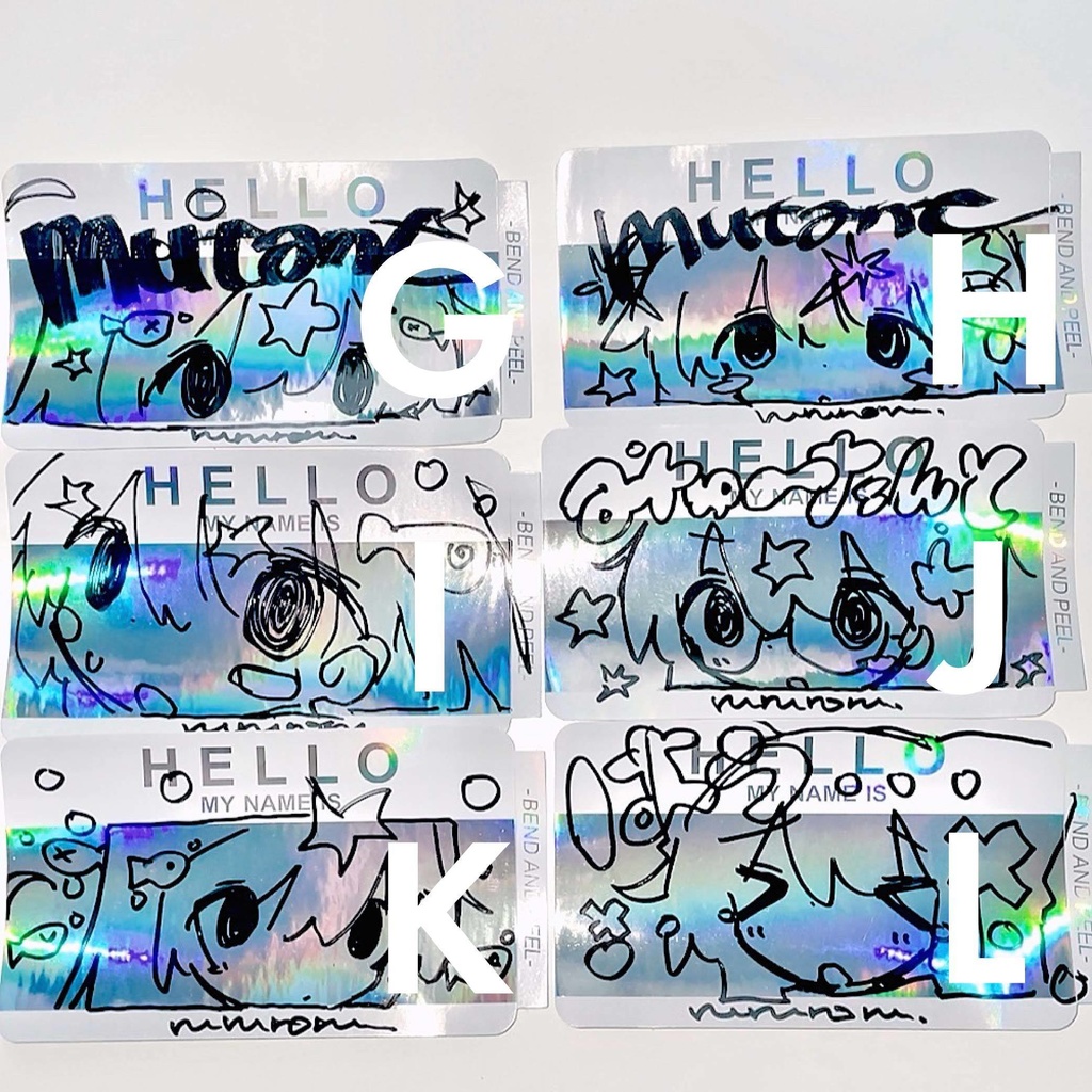 ドローイングステッカー(G~L)