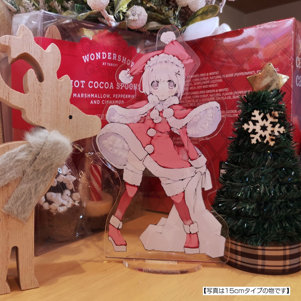 楠見奈留(サンタのすがた) アクリルフィギュア