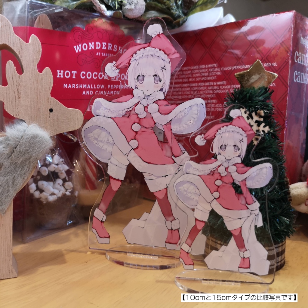 楠見奈留(サンタのすがた) アクリルフィギュア