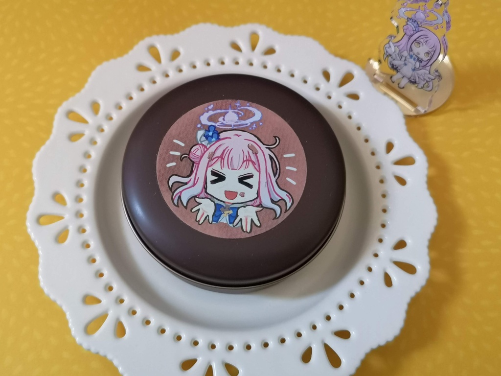 ミカ ラウンド缶(ブラウン)