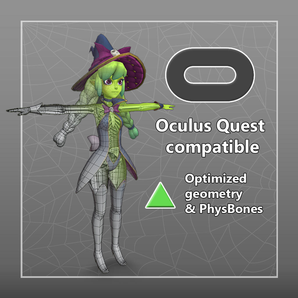 Vrchat Slime Particles VRChat向け3Dオリジナルモデル「スライムウィッチ Slime Witch」 - Polycake - BOOTH