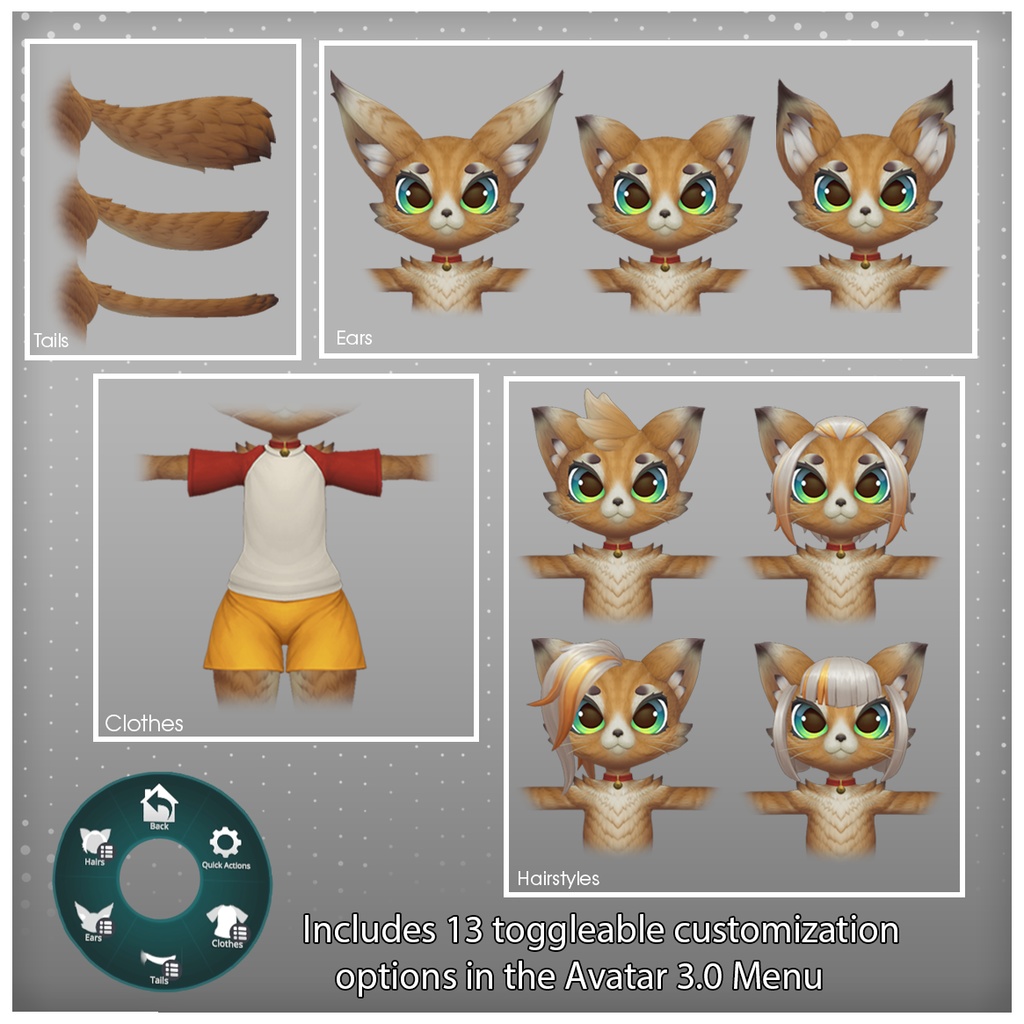 VRChat向け3Dオリジナルモデル「Polycat」