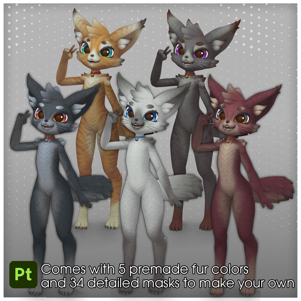 VRChat向け3Dオリジナルモデル「Polycat」