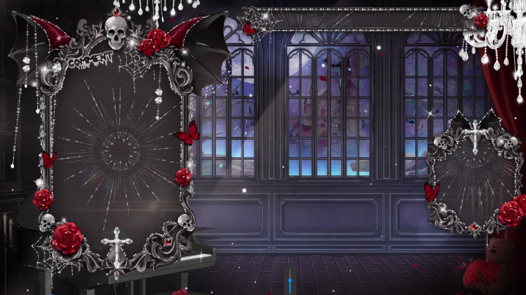 【動く配信背景】“天使と悪魔”ステンドグラスの部屋【Vtuber向け】