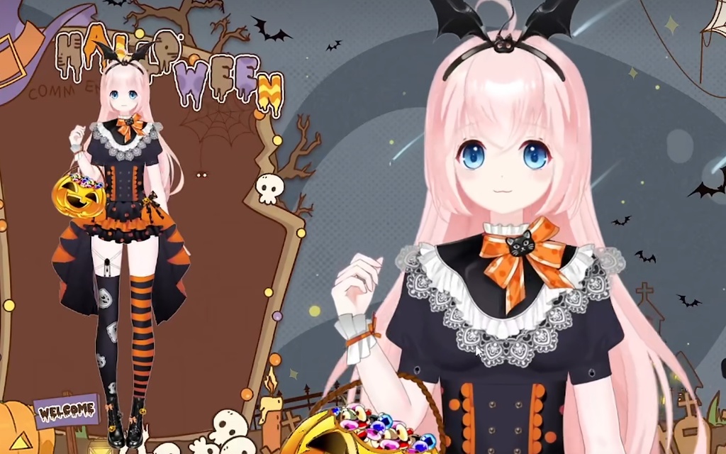 【Live2d】 “カボチャパーティー” 衣装【Vtuber向け】Hallowmas