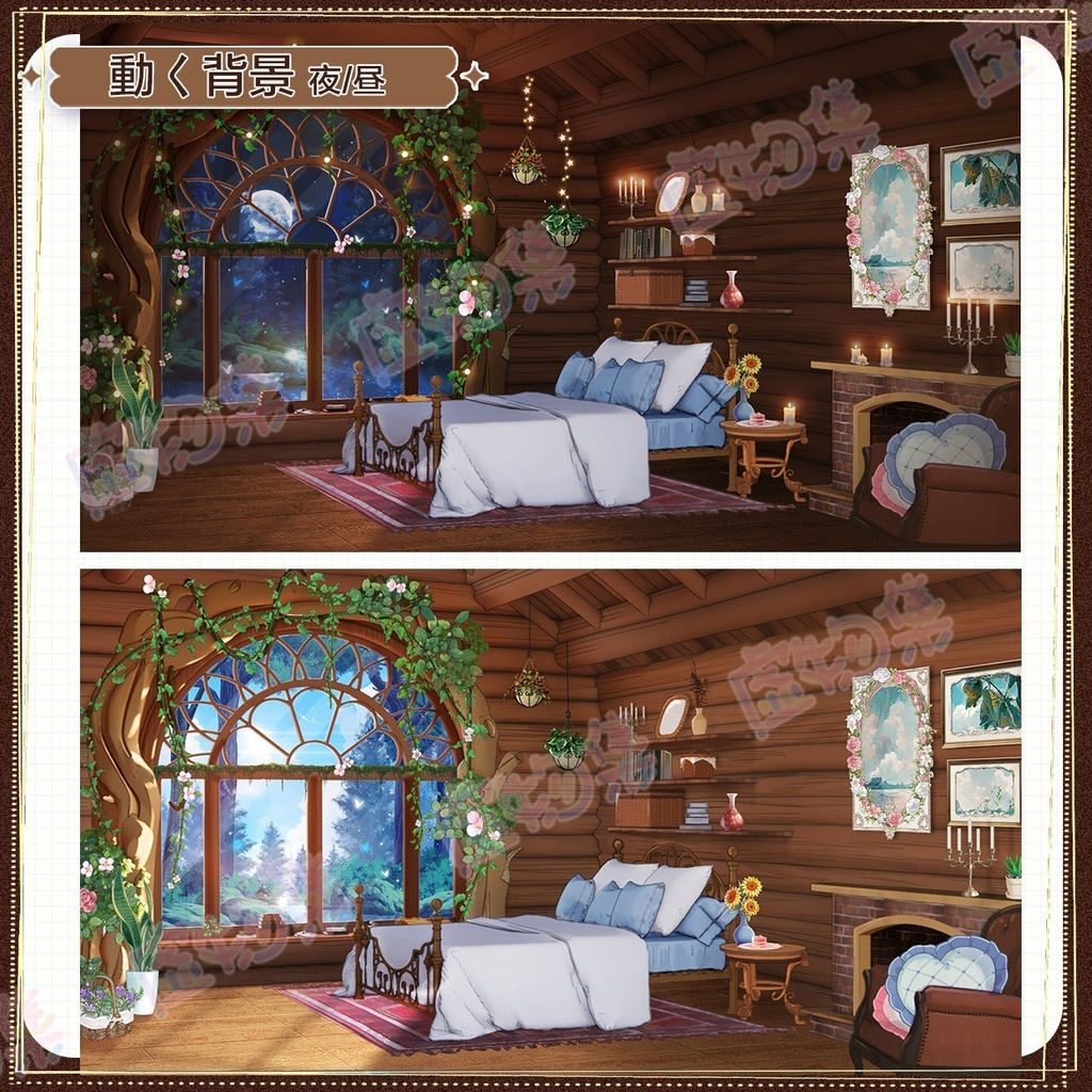 【動く配信背景】森の小屋【Vtuber向け】