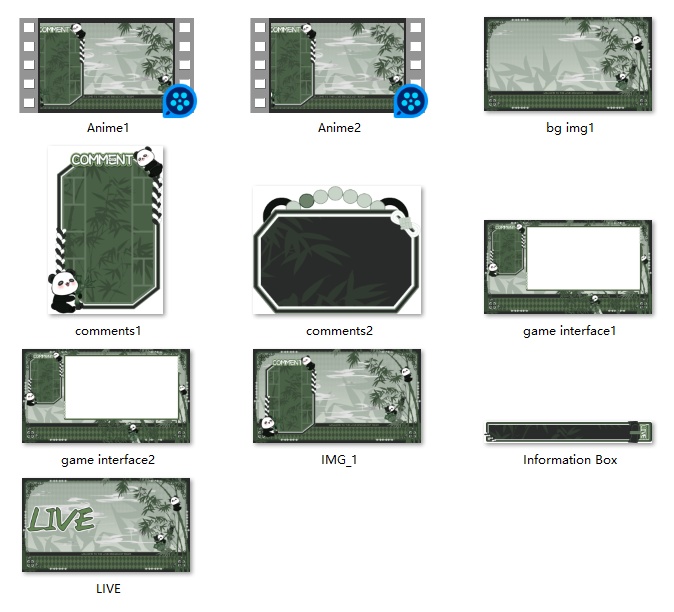 【動く配信背景】パンダと竹【Vtuber向け】