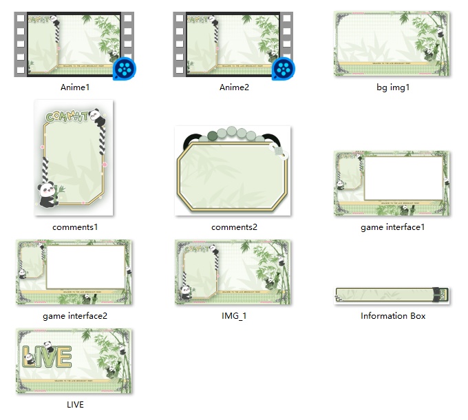 【動く配信背景】パンダと竹【Vtuber向け】
