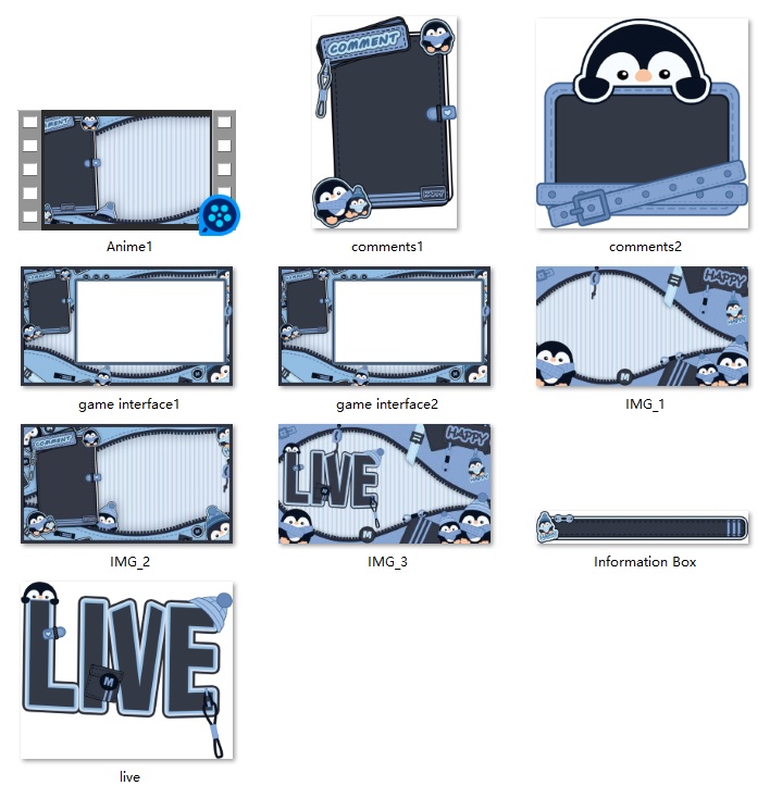 【動く配信背景】ペンギン遊園地【Vtuber向け】