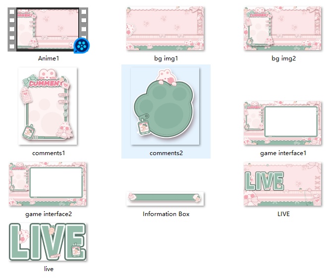 【動く配信背景】Peach and rabbit【Vtuber向け】