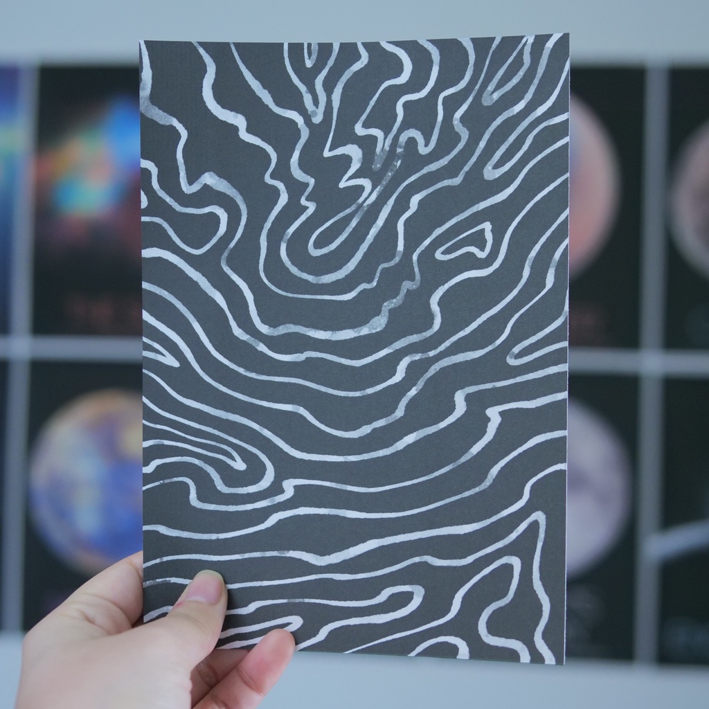 【A4/A5/DATE】Night Marble Flow – Design Paper