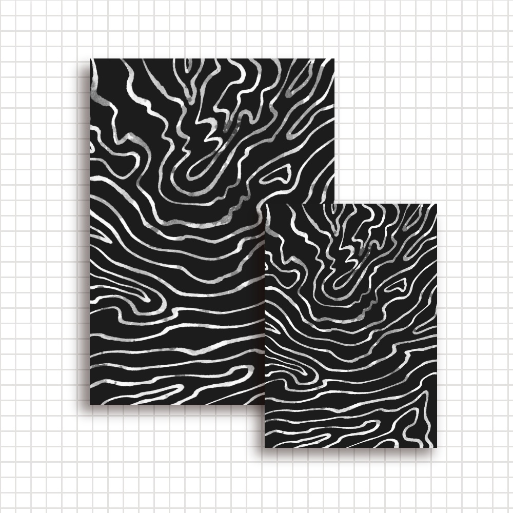 【A4/A5/DATE】Night Marble Flow – Design Paper