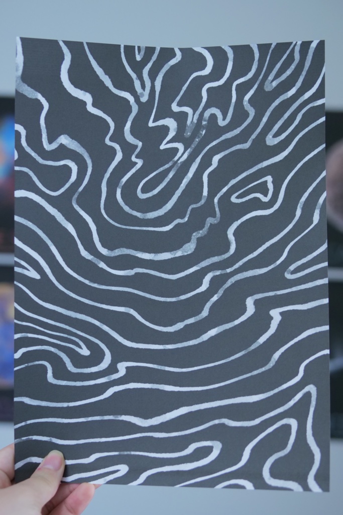 【A4/A5/DATE】Night Marble Flow – Design Paper