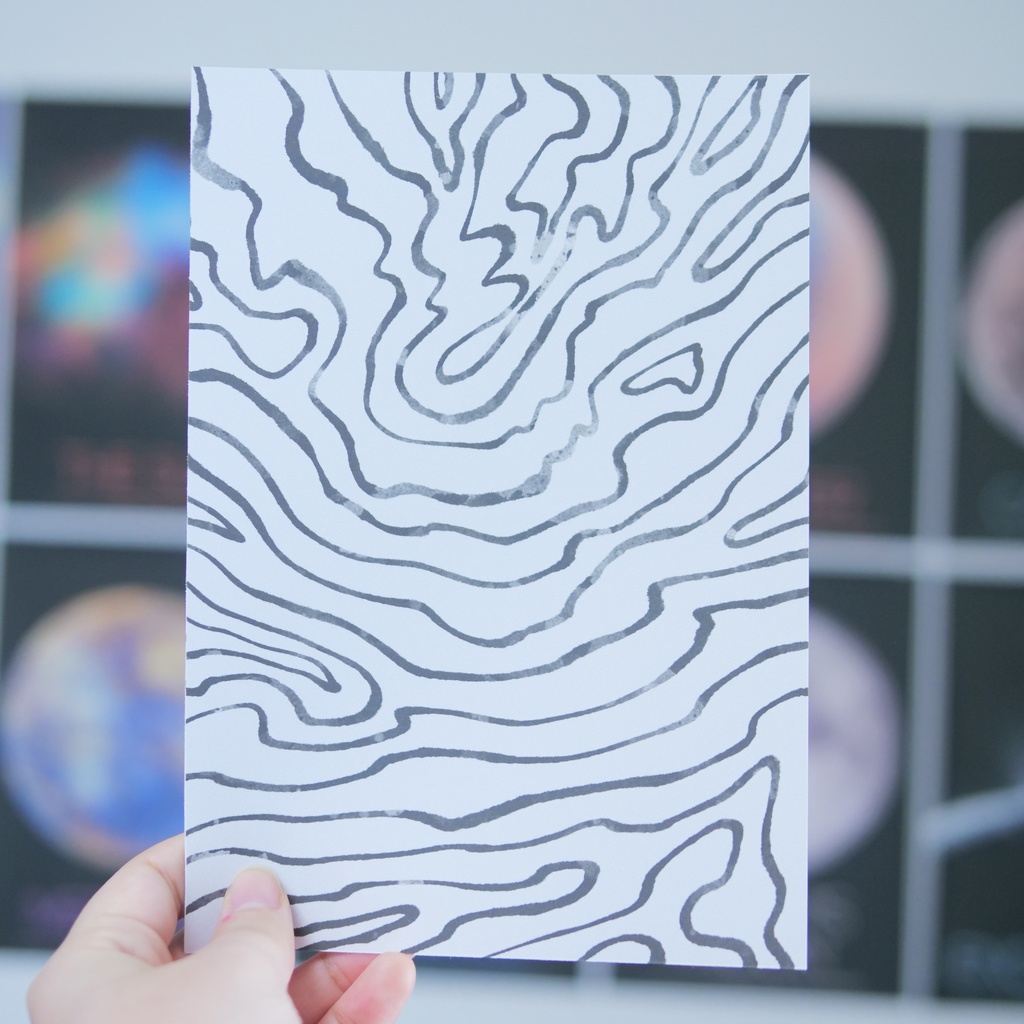 【A4/A5/DATE】Light Marble Flow – Design Paper
