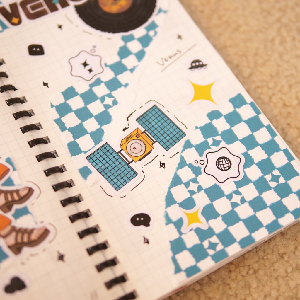 【A4/A5/DATE】Teal Wavy Check – Design Paper