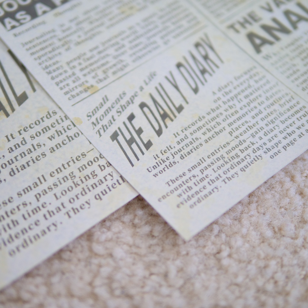 【A4/A5/DATE】Vintage News – Design Paper