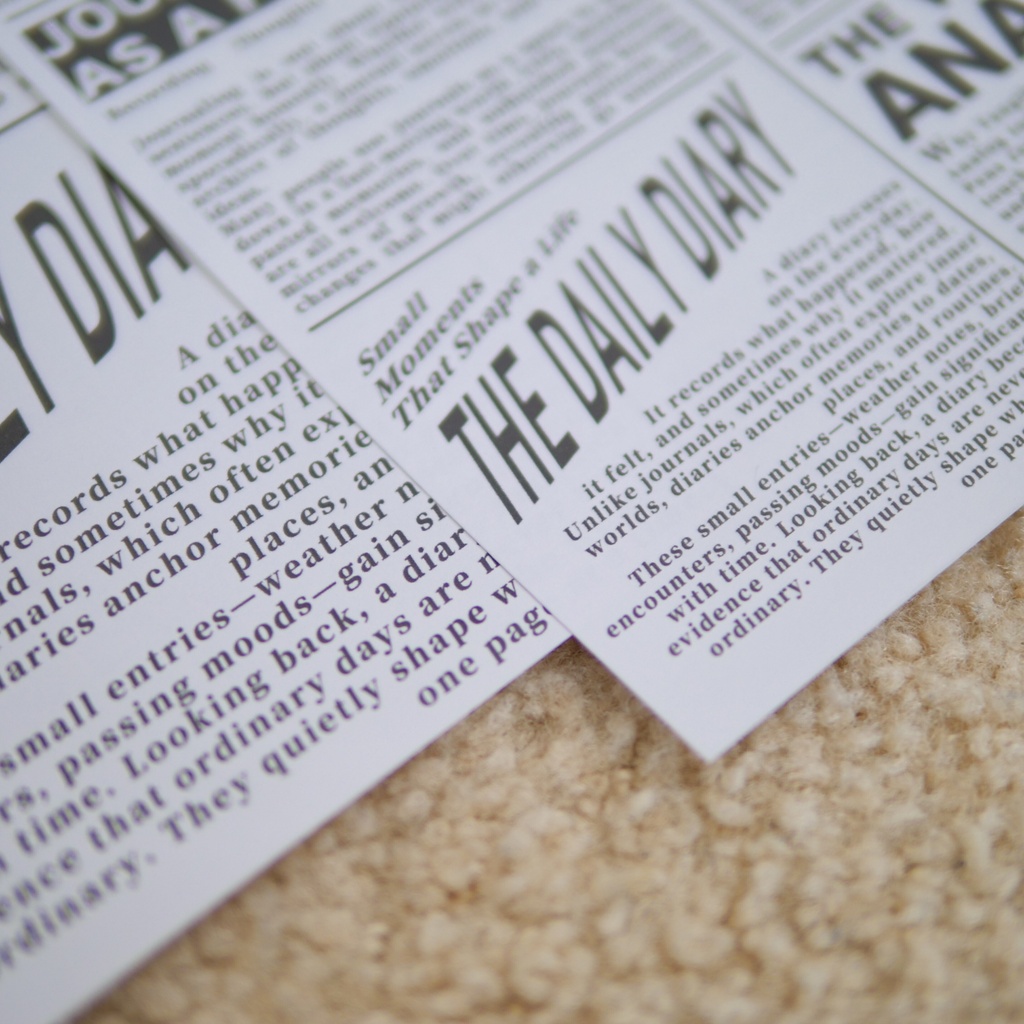 【A4/A5/DATE】Monochrome News – Design Paper