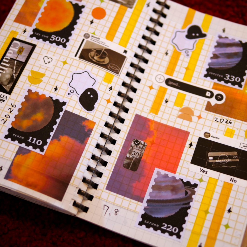 Planet Stickers (Stamp-Style)