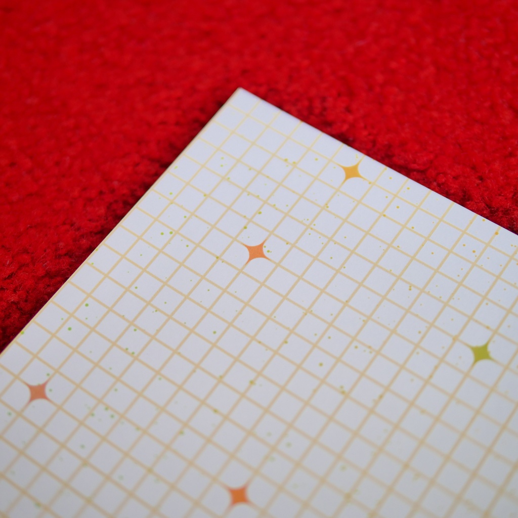 【A4/A5/DATE】Orange Stardust Grid – Design Paper