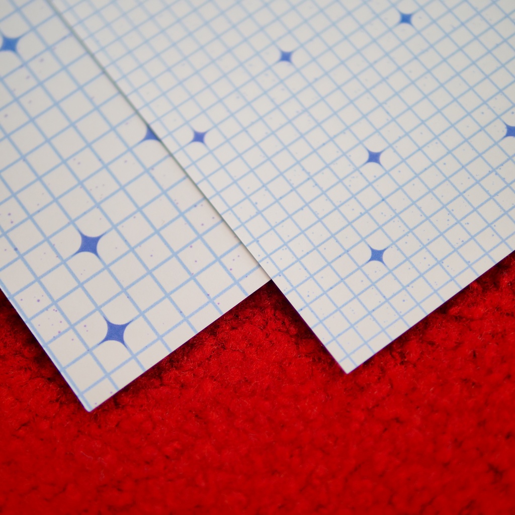 【A4/A5/DATE】Blue Stardust Grid – Design Paper