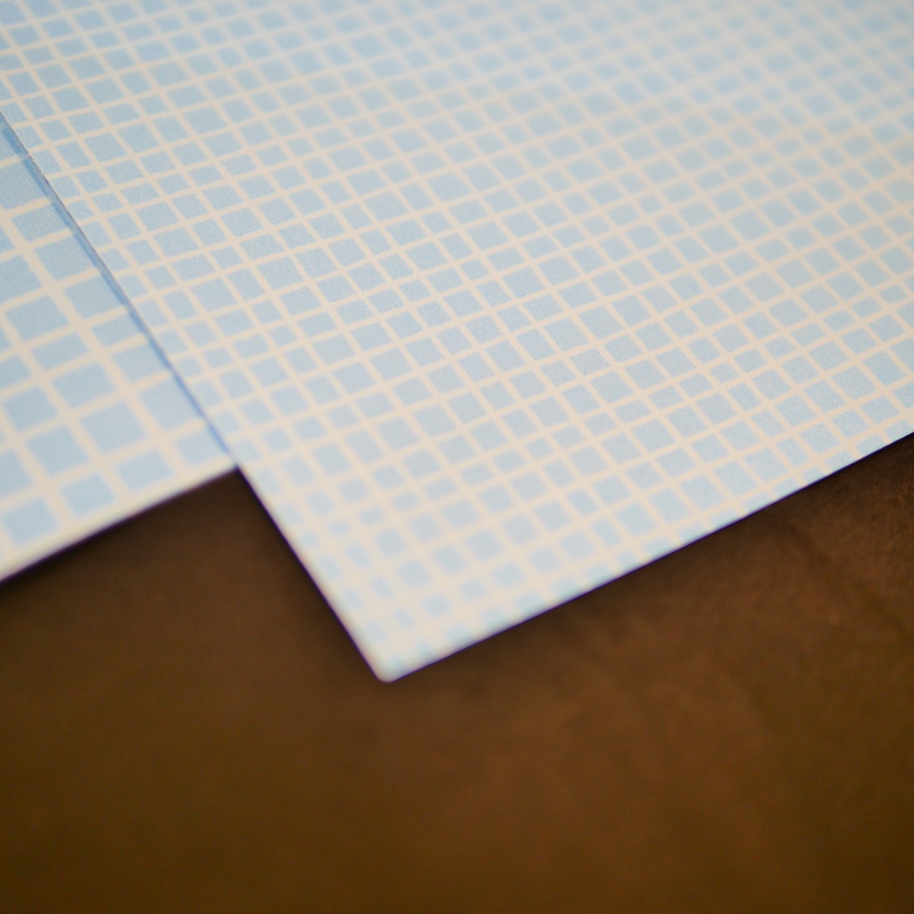 【A4/A5/DATE】Blue Wavy Grid – Design Paper