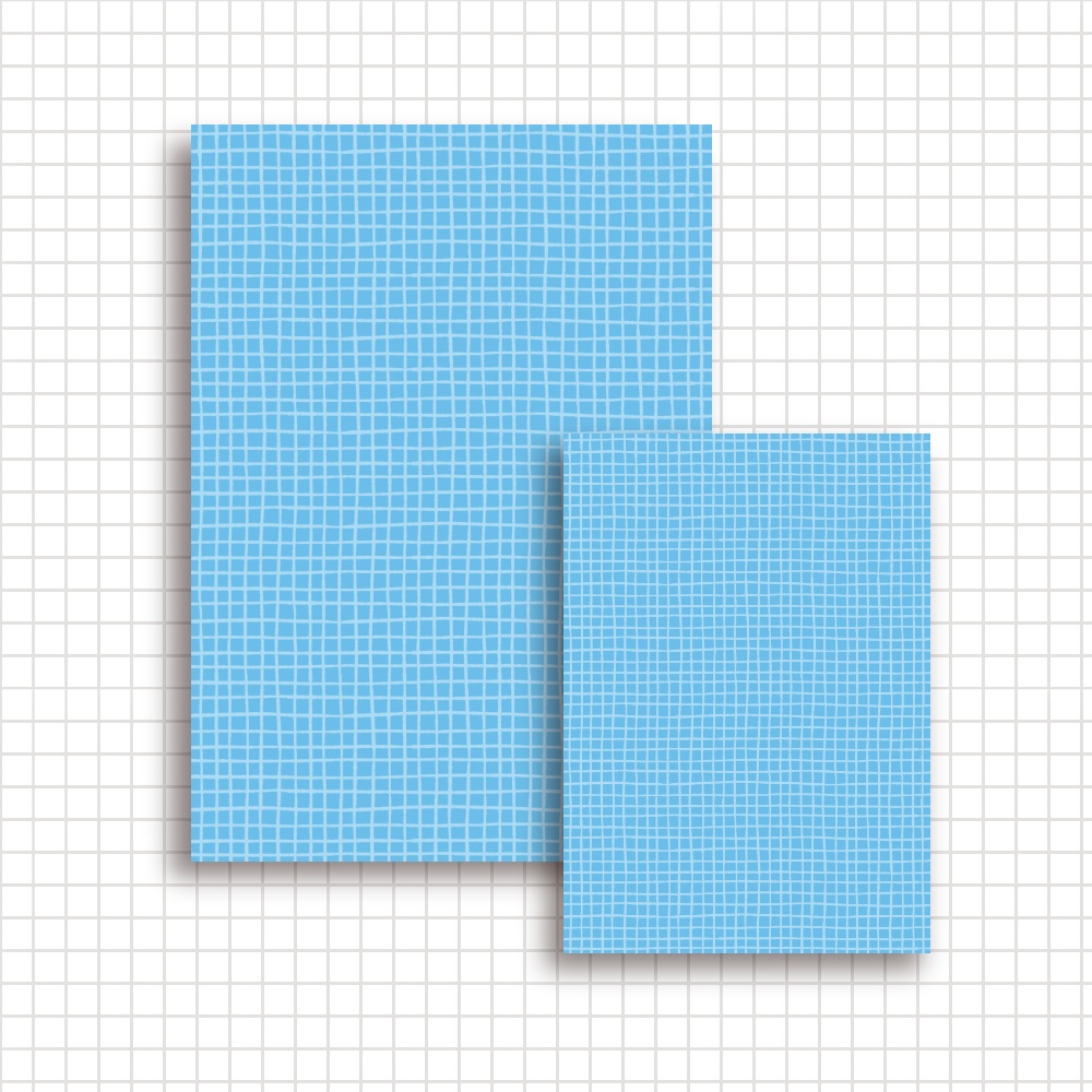 【A4/A5/DATE】Blue Wavy Grid – Design Paper