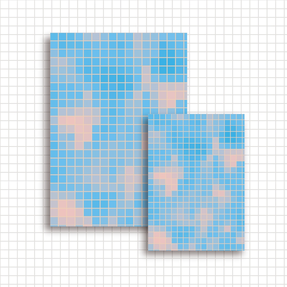 【A4/A5/DATE】Blue Pastel Mosaic – Design Paper