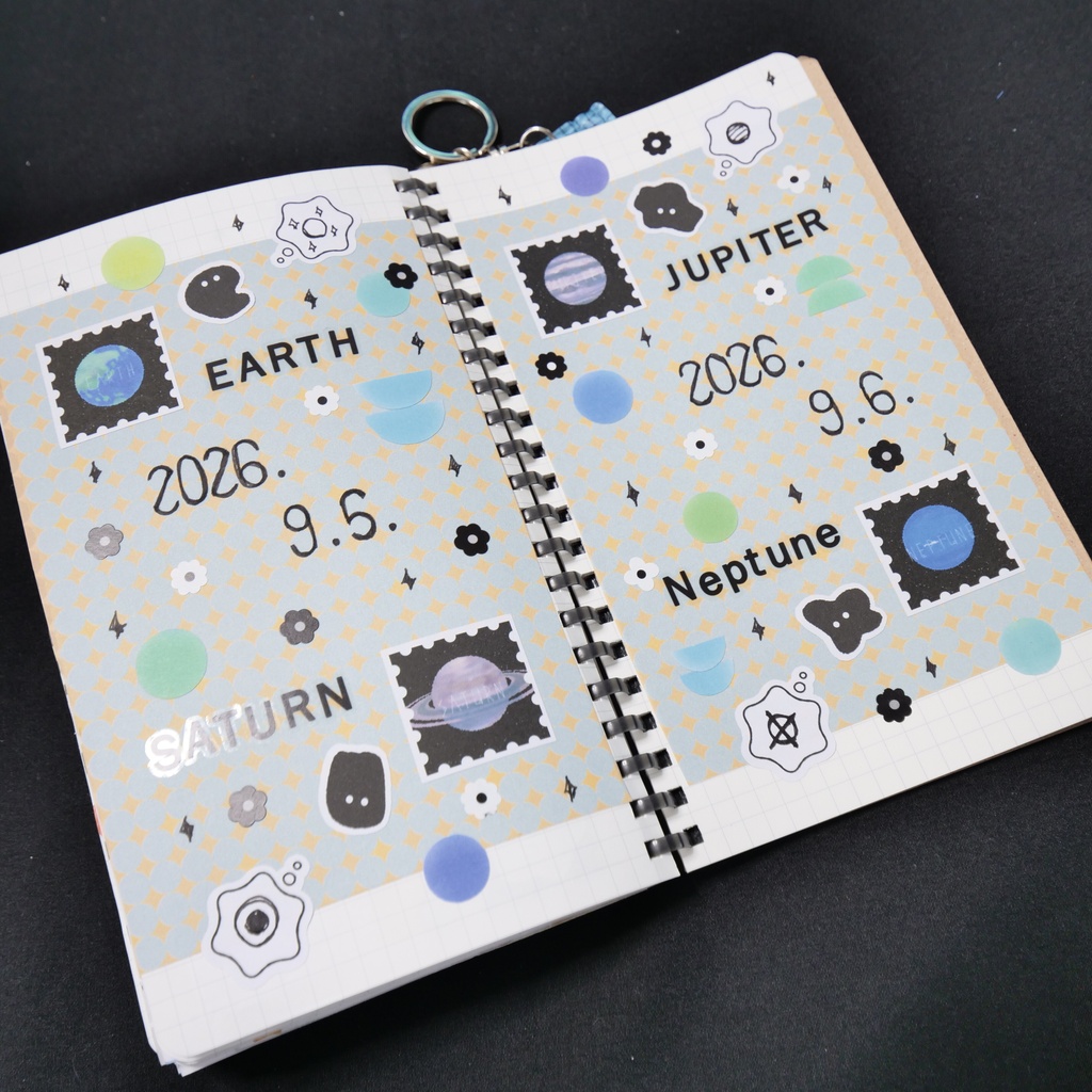 【A4/A5/DATE】Gray Star Mosaic – Design Paper