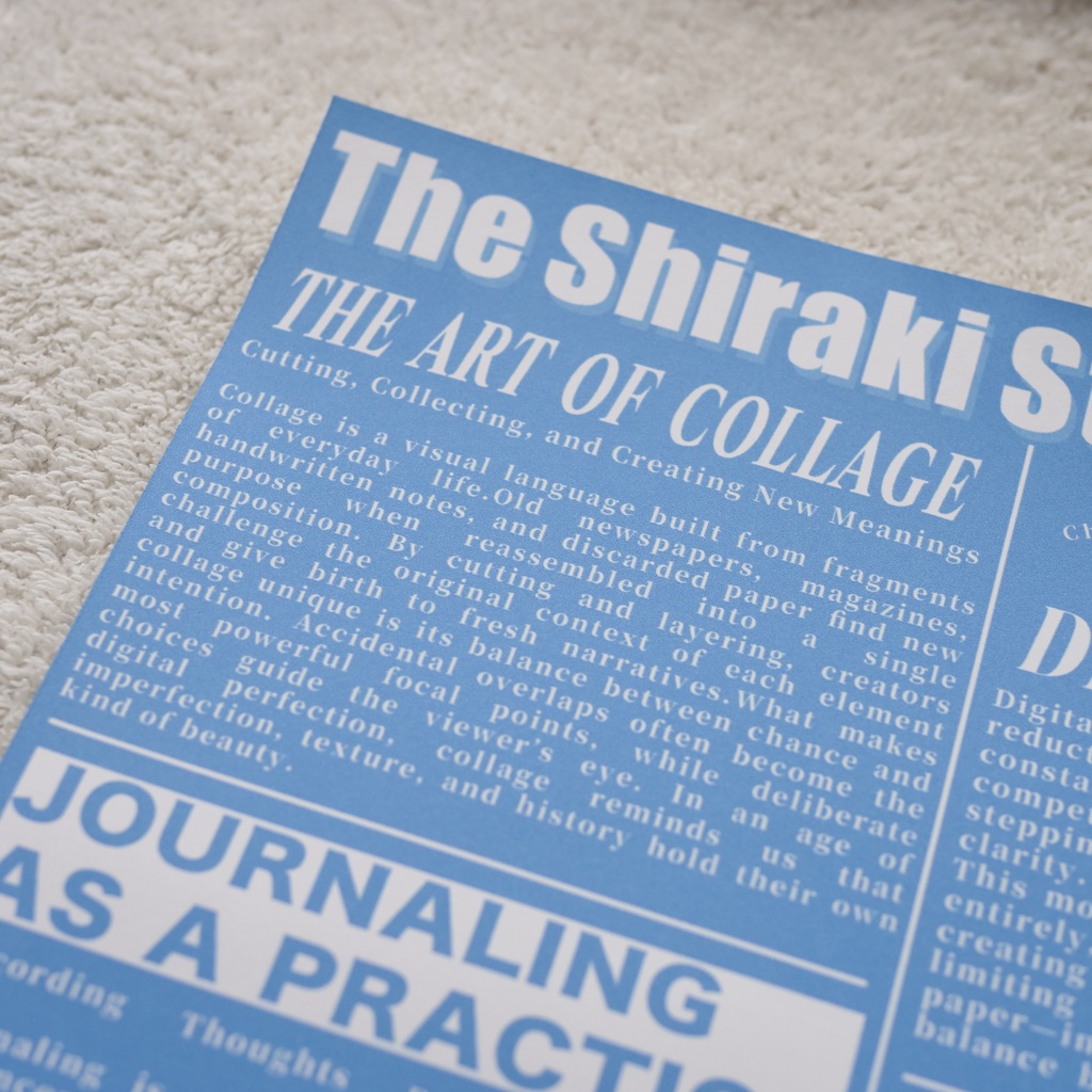 【A4/A5/DATE】Blue News – Design Paper
