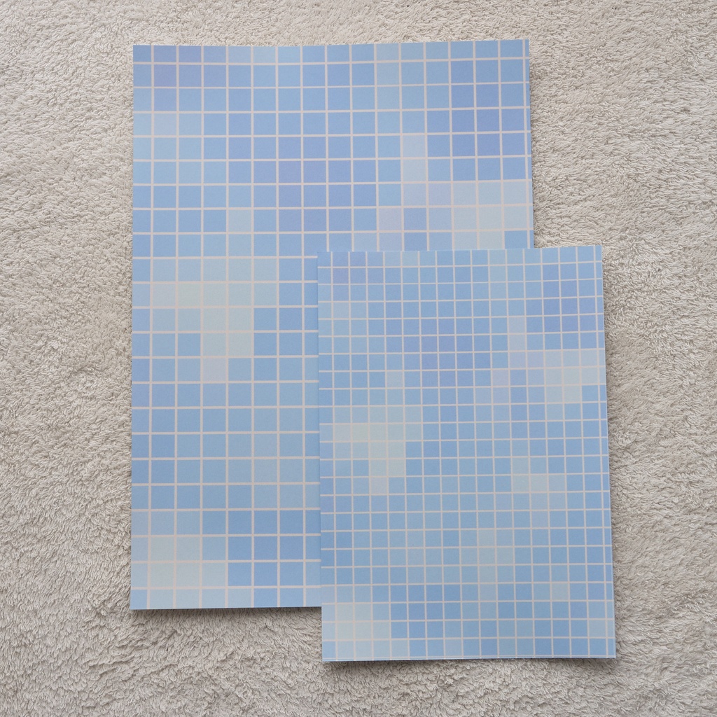 【A4/A5/DATE】Blue Mosaic – Design Paper