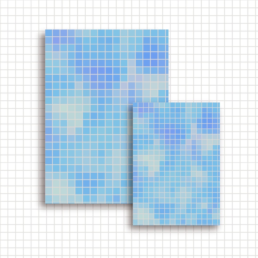 【A4/A5/DATE】Blue Mosaic – Design Paper