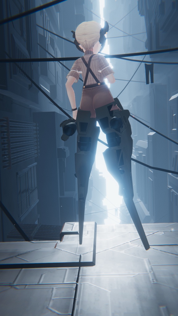 【VRC想定】メカニカルレッグ ストライカータイプ1【マヌカ対応】