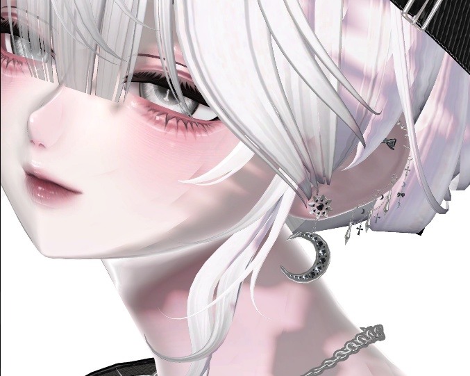 【VRC想定】月ピアス