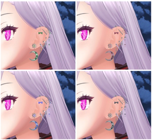 【VRC想定】月ピアス