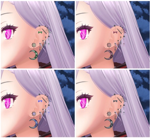 【VRC想定】月ピアス