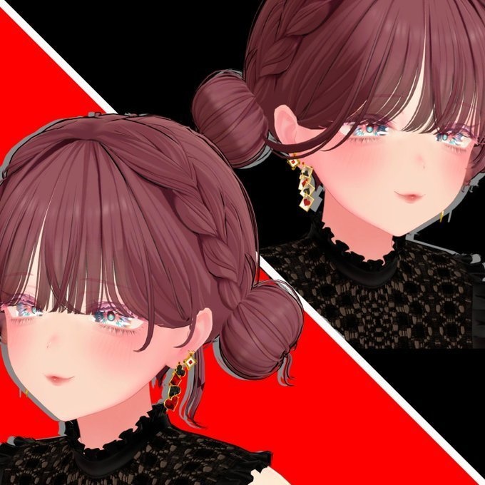 【VRC想定/14アバター対応】Aliceピアス