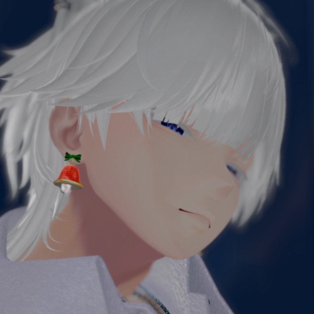 【VRC想定/12アバター対応】いちごベルピアス