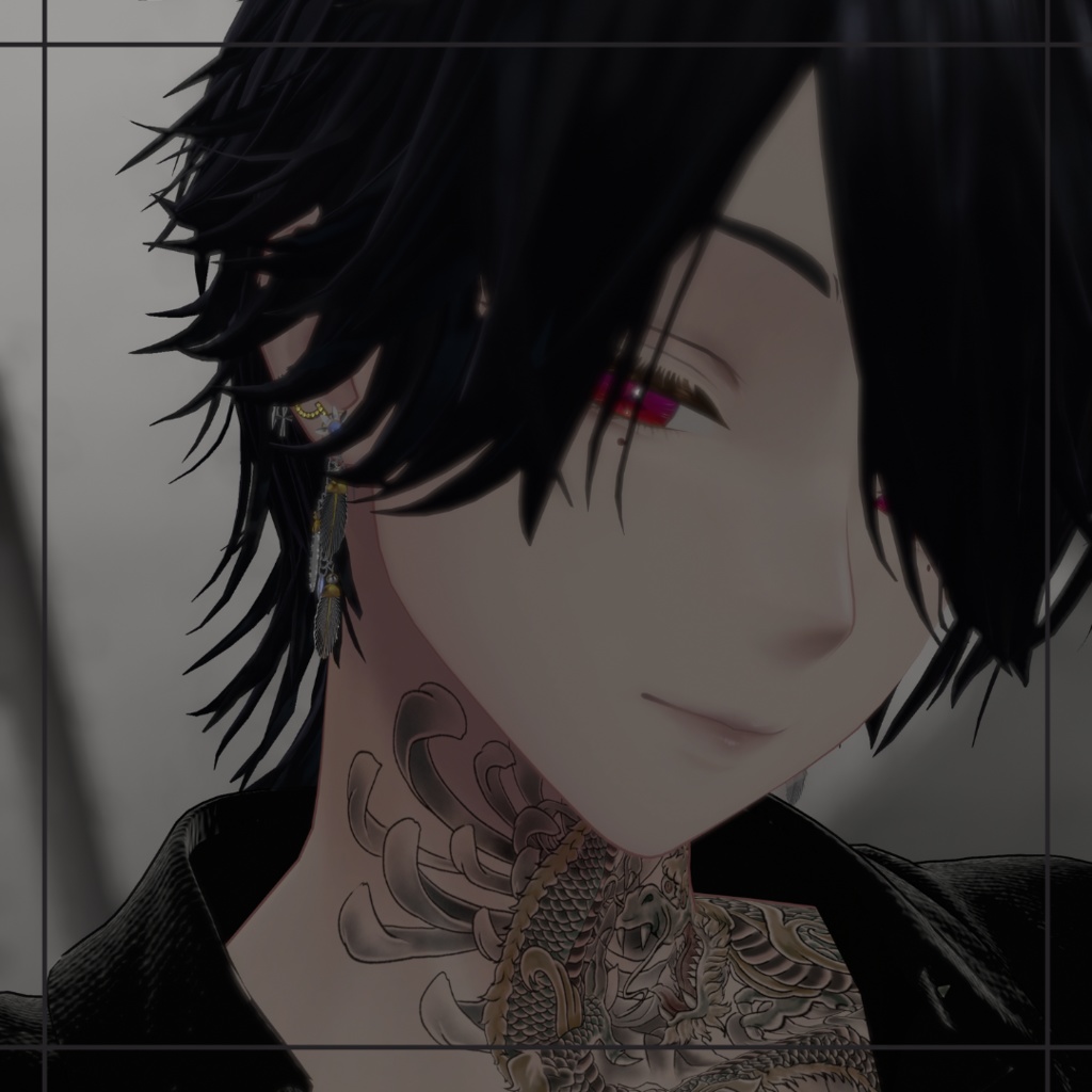 【VRC想定/13アバター対応】フェザーピアス