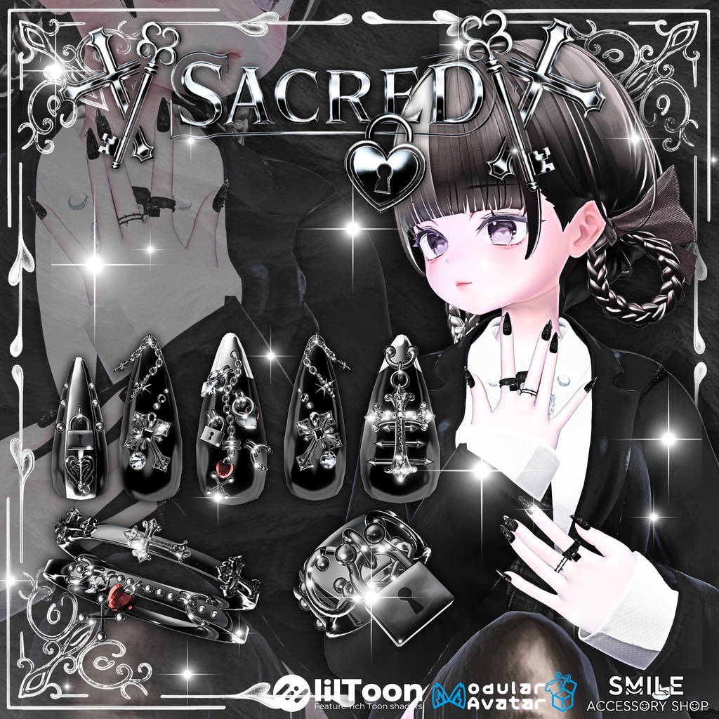 【23アバター対応】ネイル&リング『セイクリッド』