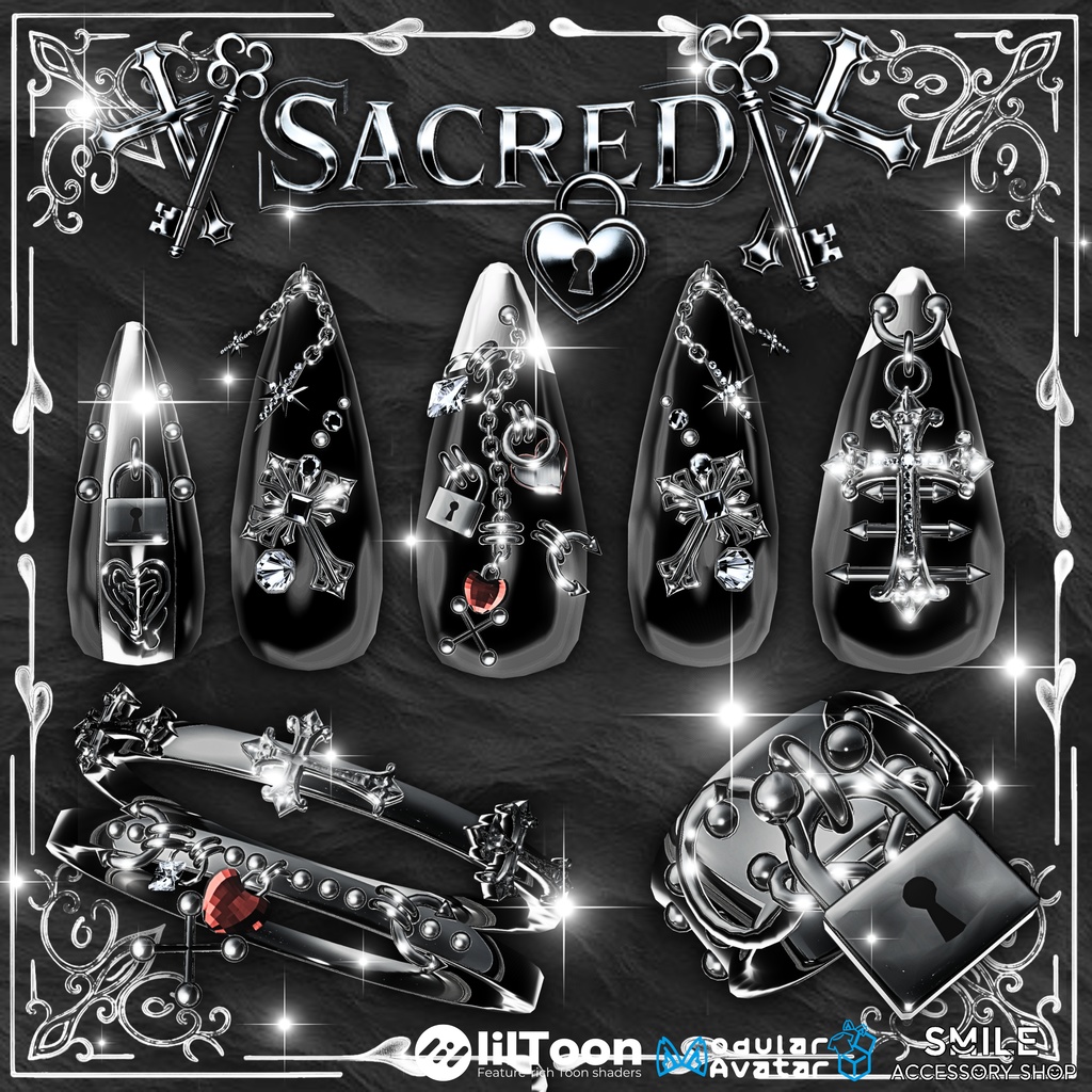 【23アバター対応】ネイル&リング『セイクリッド』