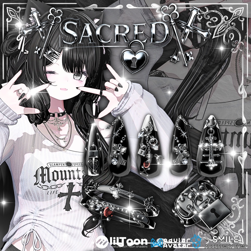 【23アバター対応】ネイル&リング『セイクリッド』