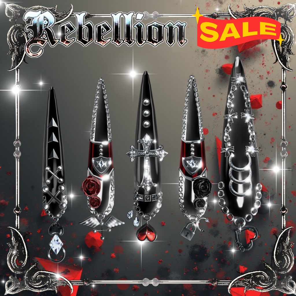 ✨SALE✨半額✨【24アバター対応】『Rebellion』ネイル【MA対応】