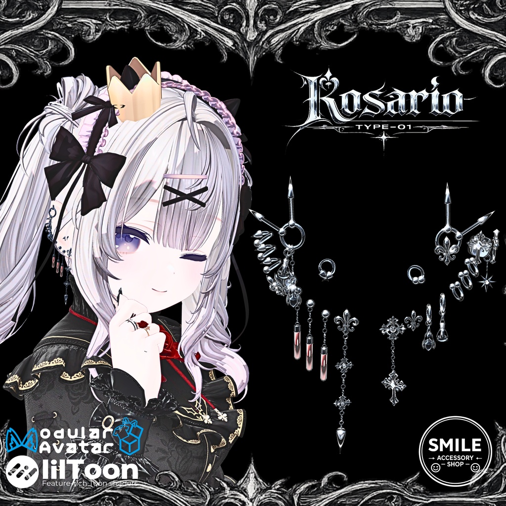 【23アバター対応】『Rosario type01』ピアス【MA対応】