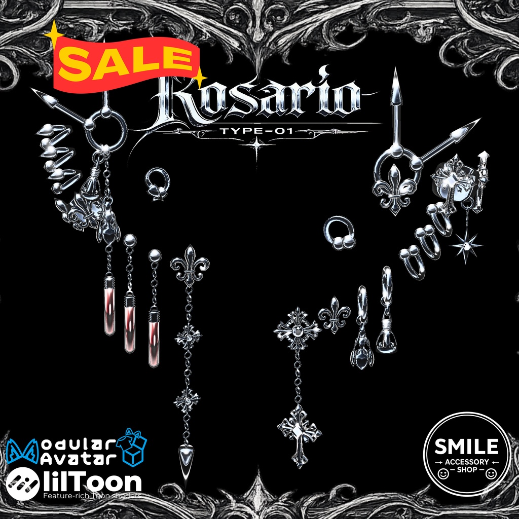 ✨SALE✨半額✨【24アバター対応】『Rosario type01』ピアス【MA対応】
