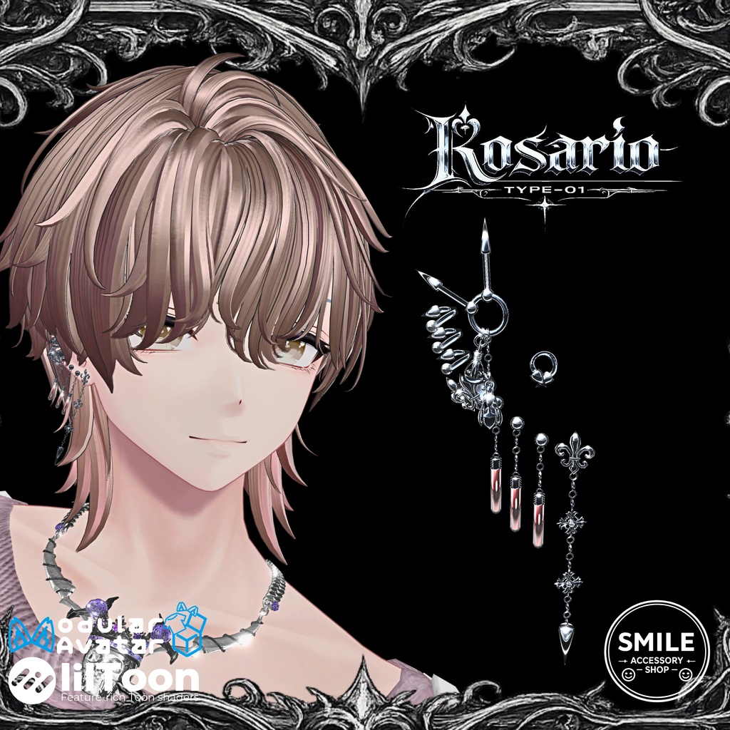 【23アバター対応】『Rosario type01』ピアス【MA対応】