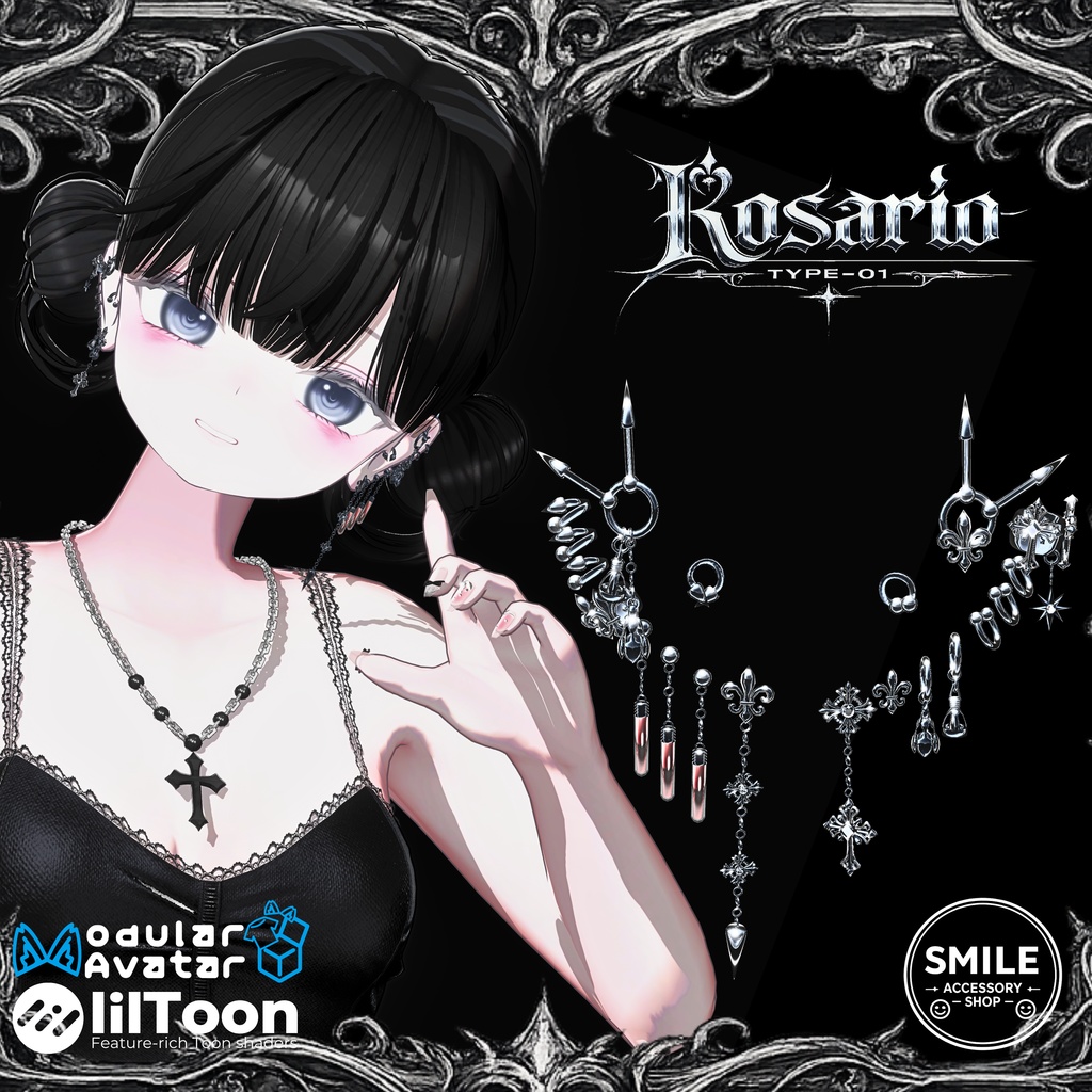 【23アバター対応】『Rosario type01』ピアス【MA対応】