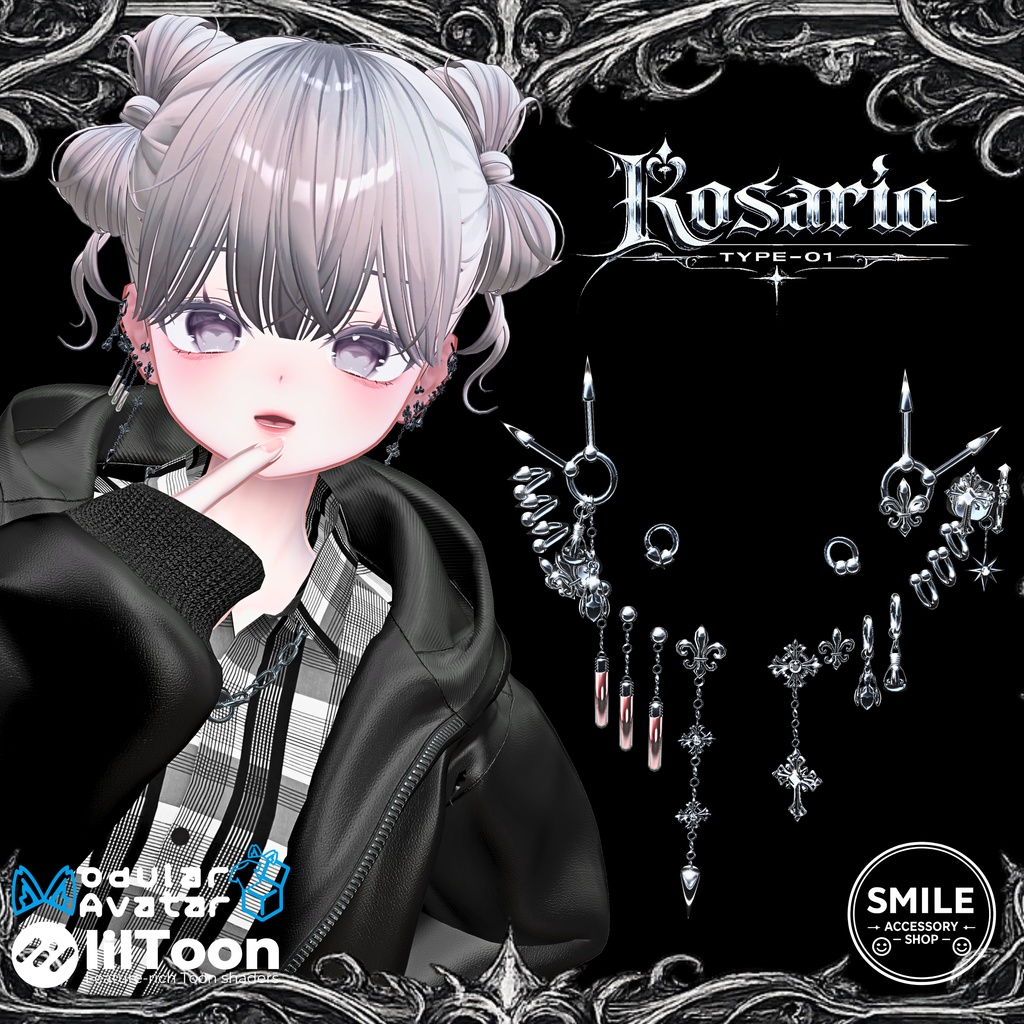 【23アバター対応】『Rosario type01』ピアス【MA対応】
