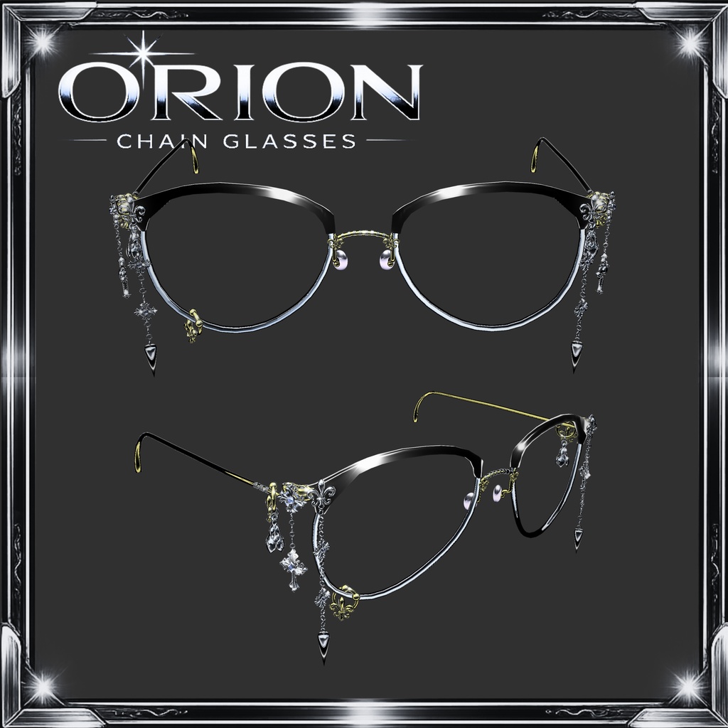 【VRC想定】【フォロワー5000人記念商品】Orion Chain Glasses【MA対応】