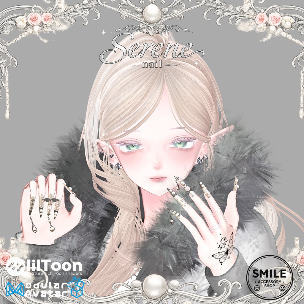 【28アバター対応】『Serene Nail』ネイル【MA対応】