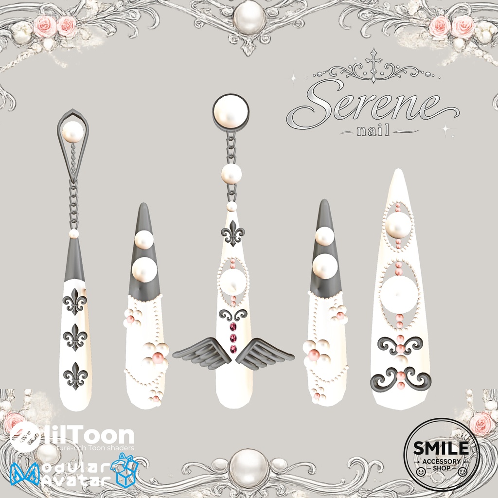 【28アバター対応】『Serene Nail』ネイル【MA対応】